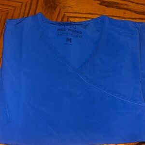 Women's Blue Scrub Top